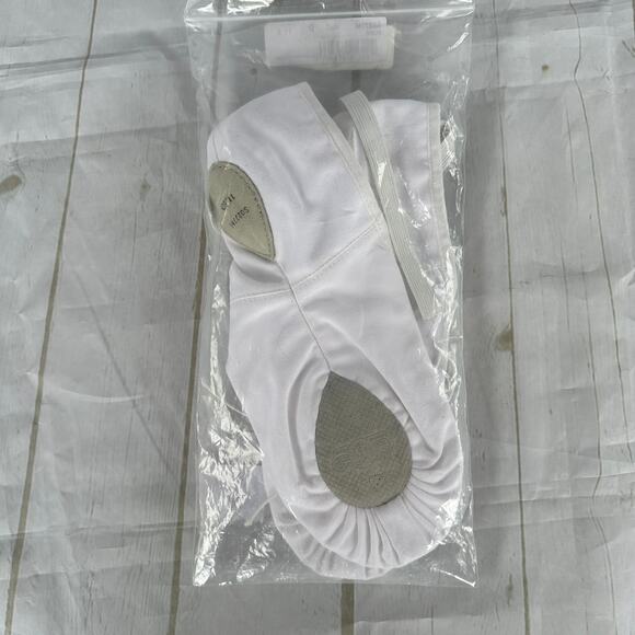 Bloch Men's Pump Split Sole Canvas Ballet Slipper Shoe White 11.5 Wide New - Picture 3 of 6